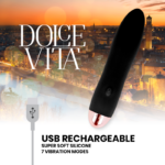 RECHARGEABLE VIBRATOR FOUR BLACK 7 SPEEDS - Image 4