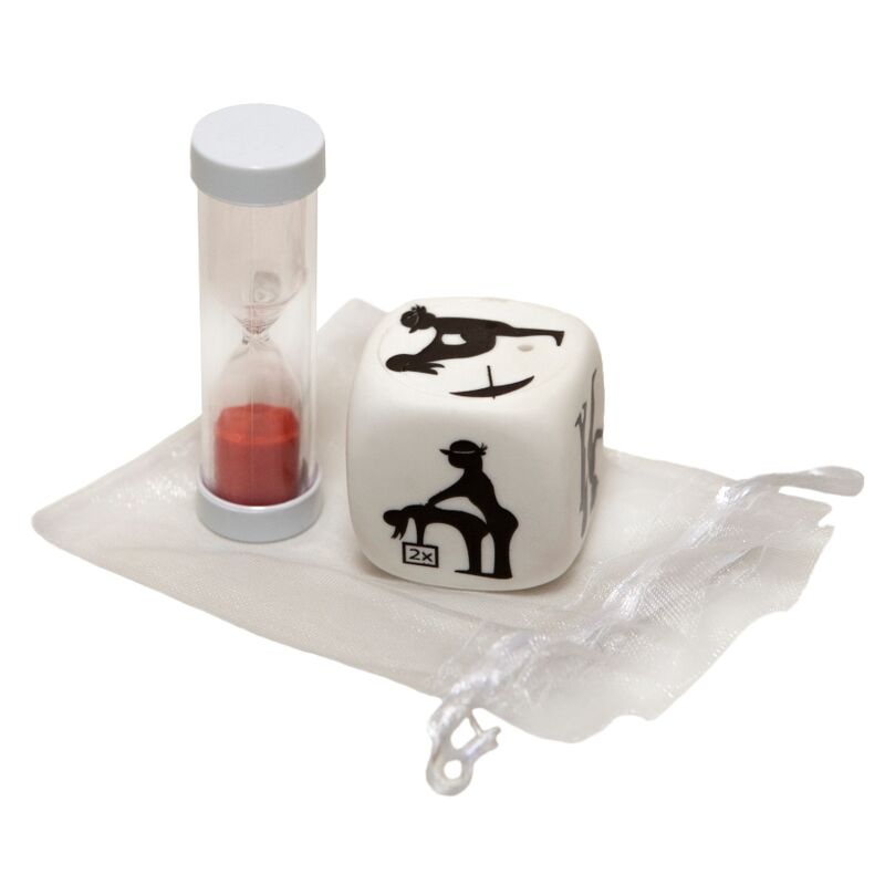 DICE GAME OF POSTURE WITH HOURGLASS