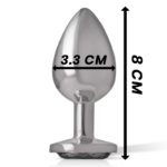 ALUMINUM METAL ANAL PLUG WITH BLACK GLASS SIZE M – Kuva 4