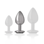 ALUMINUM METAL ANAL PLUG WITH BLACK GLASS SIZE M – Kuva 5