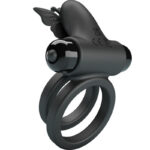 DOUBLE VIBRATING RING WITH BLACK STIMULATOR - Image 4