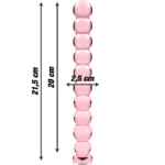 MODEL 22 DILDO BOROSILICATE GLASS PINK 21.5 CM -O- 2.5 CM - Pilt 3