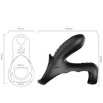 RANGER DOUBLE VIBRATOR RING FOR COUPLES BLACK - Pilt 4
