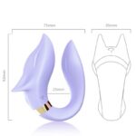 FOX VIBRATOR FOR COUPLES REMOTE CONTROL PURPLE - Pilt 3