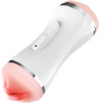 DOUBLE VAGINA & MOUTH VIBRATOR MASTURBATOR WHITE - Image 3