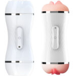 DOUBLE VAGINA & MOUTH VIBRATOR MASTURBATOR WHITE - Image 2