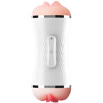 DOUBLE VAGINA & MOUTH VIBRATOR MASTURBATOR WHITE