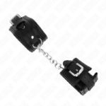 RHINESTONE BUCKLE WRIST RESTRAINTS BLACK ADJUSTABLE 25-32 CM X 5.5 CM - Pilt 2