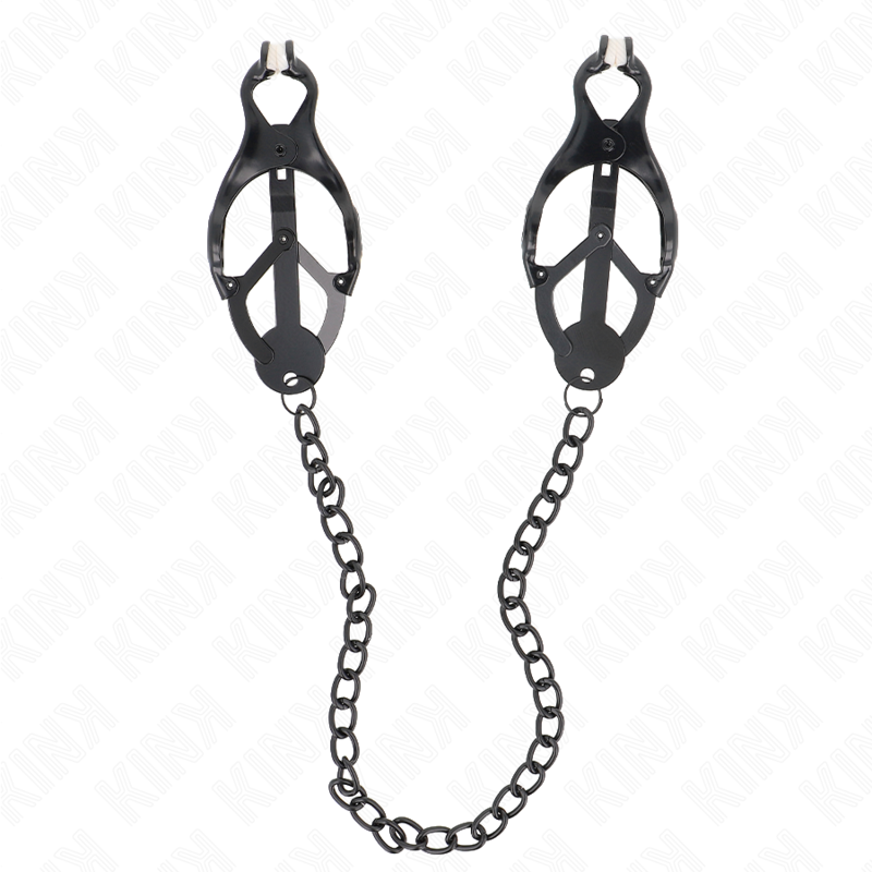 JAPANESE CLOVER NIPPLE CLAMPS WITH CHAIN BLACK 30 CM