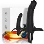 DILDO WITH RING & VIBRATOR BLACK