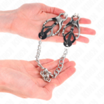 JAPANESE CLOVER NIPPLE CLAMPS WITH CHAIN SILVER 30 CM - Pilt 4
