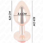 PINK GOLD ANAL PLUG WITH RED ROSE M - Image 4