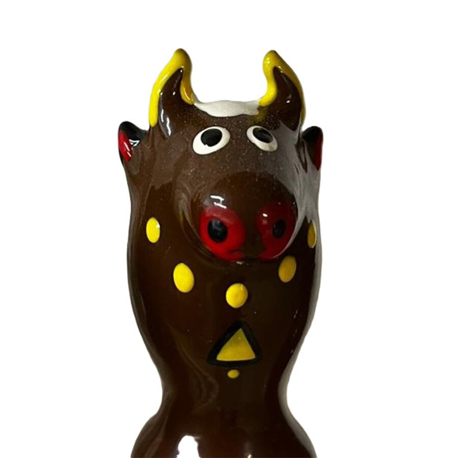 HANDPAINTED NOVELTY CONDOMS BULL BLACK MODEL 2