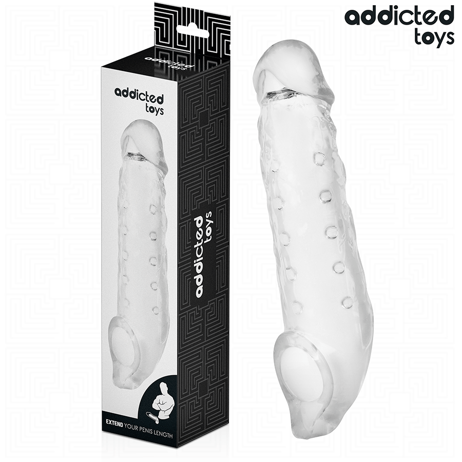 TRANSPARENT PENIS EXTENSON SIZE S 23 CM