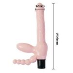 TPR ROPELESS HARNESS WITH VIBRATION AND ANAL STIMULATION 25.4 CM - Pilt 2