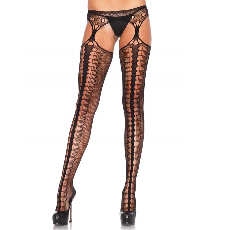 TIGHTS WITH GARTER EXCLUSIVE BLACK