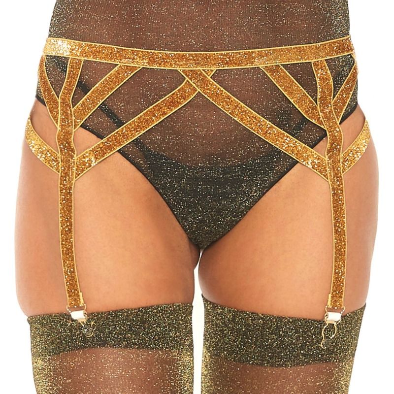 img_68259_81abcd0eb5324e220516b33443046c45_1.jpg LUREX ELASTIC GARTER BELT ONE SIZE - Image 1