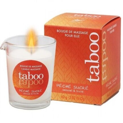 TABOO MASSAGE CANDLE FOR HER PECHE SUCRE NECTARINE SCENT