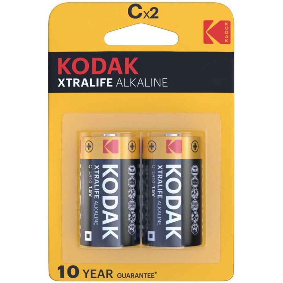 XTRALIFE ALKALINE BATTERIES C X 2 UNITS