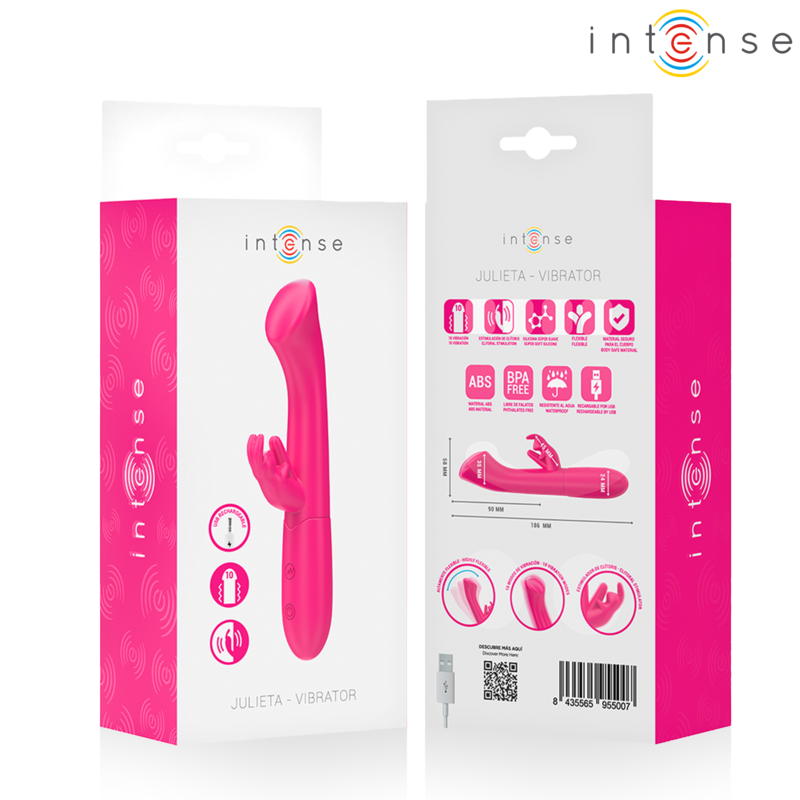 JULIETA RABBIT VIBRATOR 18.6 CM 10 VIBRATIONS PINK